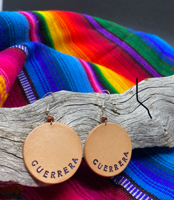 Guerrera leather earrings