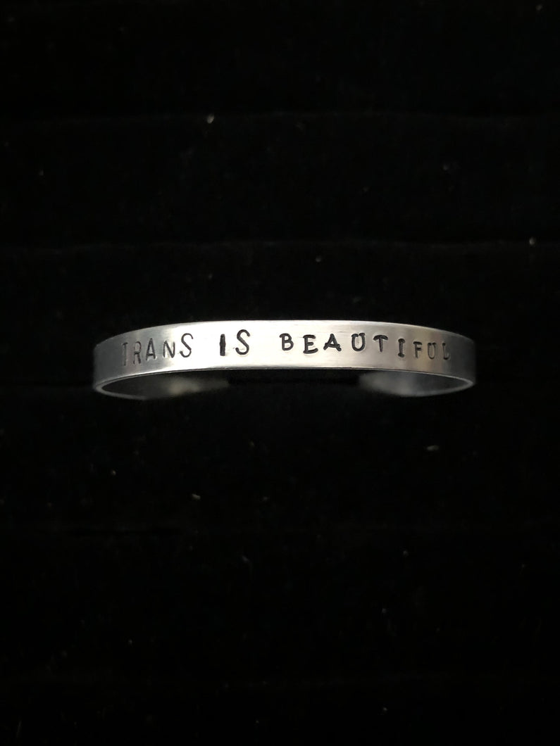 “Trans is beautiful” bracelet